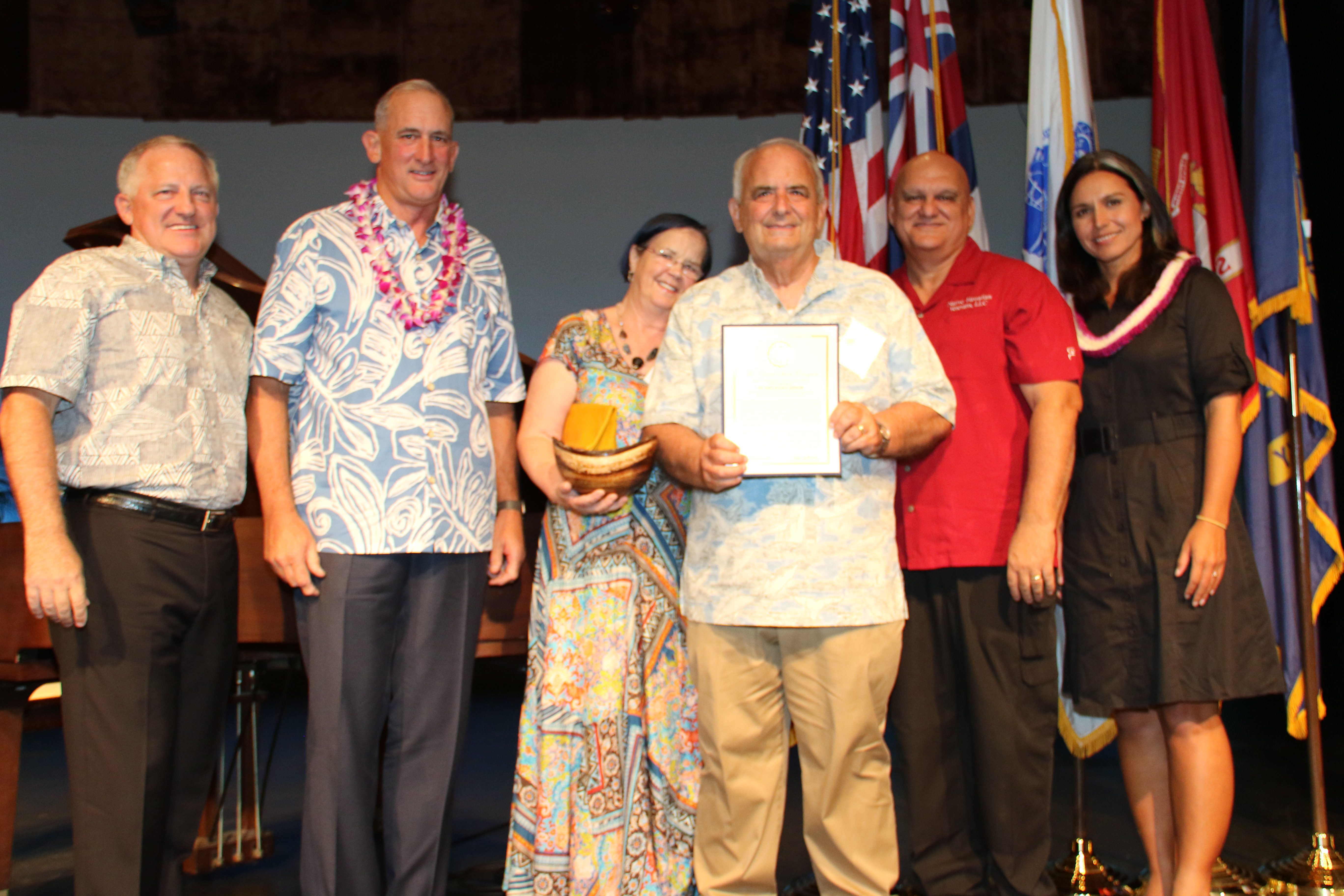 Ed and Juliet Jesson honored by Na Koa leadership and U.S. Representative Tulsi Gabbard.